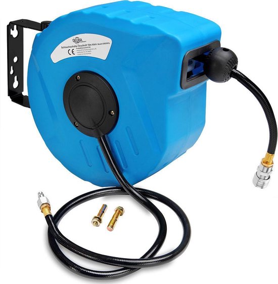 Monzana Automatische Persluchtslanghaspel - 10m - 1/4" Aansluiting