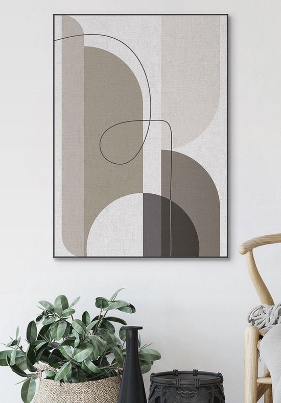 Orange Wallz Abstract Tight – Ingelijste Print – 50 x 70 cm