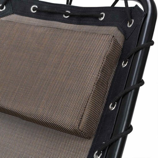 Casaria Ligstoel Eve - 360° Draaibaar incl. Kussen - Mokka