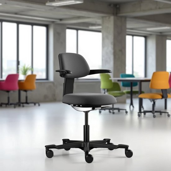 Backerz Ergonomische Werkkruk - Bureaustoelen voor Volwassenen - Volledig Verstelbaar, tot 120kg - Office Chair - Gamestoel - Zwart