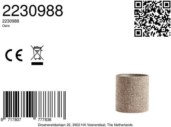 Light & Living - kap - Osire - grijs - textiel - Ø 30cm - E27 - 2230988