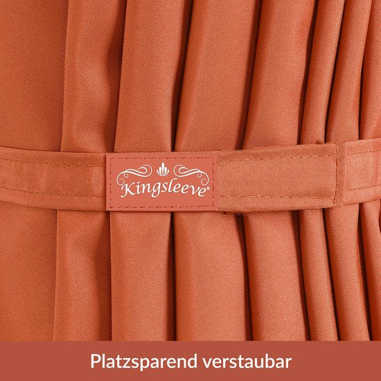 Kingsleeve Parasol Halfrond - Ø 2,7m UV 50+ Bescherming - Terracotta