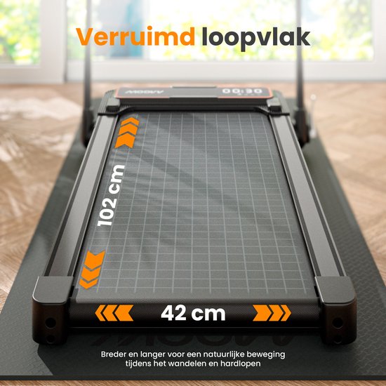 Moovv SmartStep Pro v3 Loopband Inklapbaar - Walking Pad – Opvouwbare Wandelband - Treadmill 1-12 km/u – Incl. Accessoires