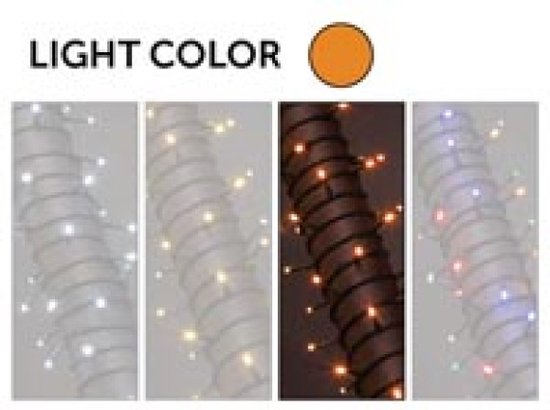 Kuma LED, lichtslinger, 12 m, 1020 leds, Arizona wit, zwarte kabel, voor binnen en buiten, modulator, 24 V