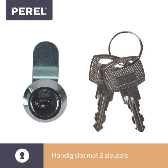 Perel brievenbus Monaco, wandbrievenbus voor buiten, wandmontage, met naamplaatje, sleutelslot, afsluitbaar incl. 2 sleutels, roestvrij staal, 36,8 x 36,5 x 10 cm, zilvergrijs