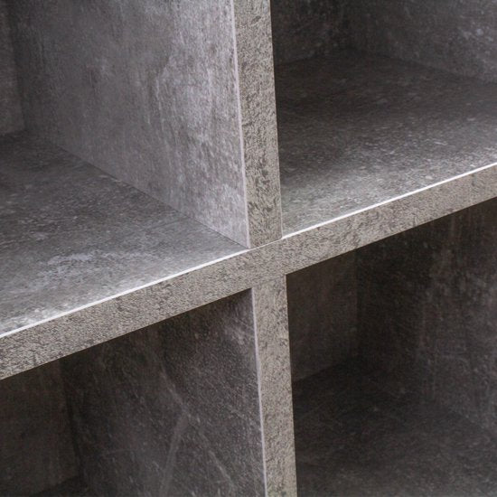 VDD Vakkenkast - Opbergkast - Boekenkast - Wandkast - 6 Open Vakken - Grijs - 97.5x 97.5x33 cm