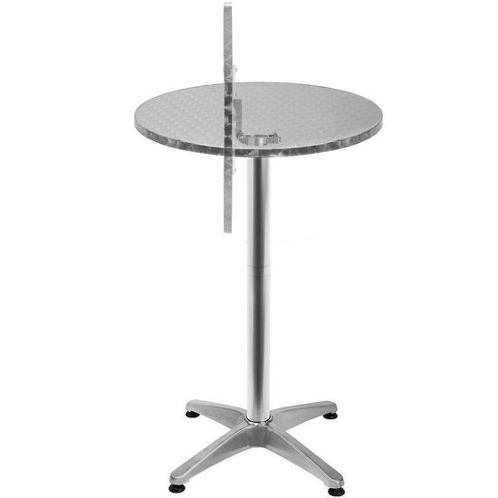 Casaria Statafel 2in1 - Verstelbaar Inklapbaar - \/ 60 cm Zilver