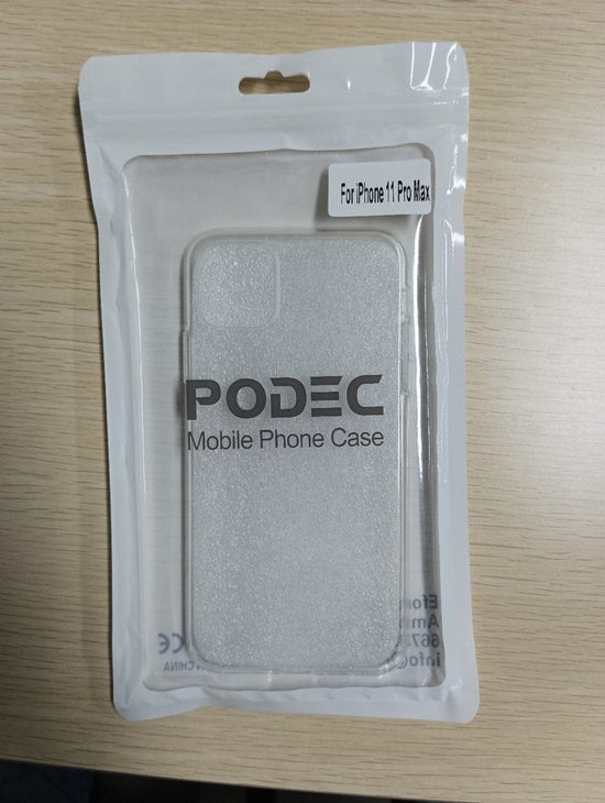 Podec Telefoonhoesje Doorzichtig Geschikt voor iPhone 11 pro max Hoesje Transparant En Screenprotector Beschermglas