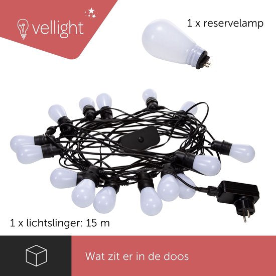 Vellight Slimme led slinger met Tuya App-bediening, 15 m, warm wit naar koud wit, continu licht