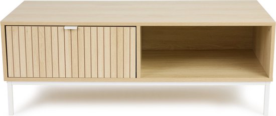 Lifa Living TV meubel Sorrento - MDF/metaal - Lichtbruin - 110x40x50cm - Max draagvermogen 25kg