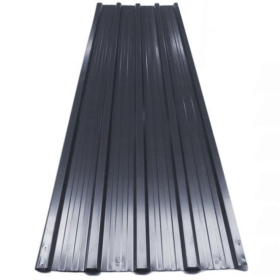 Gardebruk Set van 12 Dakplaten –Metaal – 129 x 46 cm – Antraciet