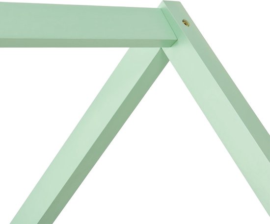 Juskys – Marli Kinderbed & Huisbed Met Bedladen – 90 x 200 cm – Voorzien Van Uitvalbeveiliging En Lattenbodem – Voor Jongens En Meisjes – Mint Grenenhout