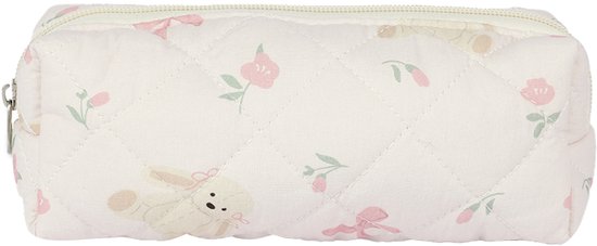 SC Travel Essentials - 3-delige Make-up Tas Set - Eco-vriendelijk Katoen - Gewatteerde Gebloemde Organizers - Ruim, Duurzaam en Ideaal voor Reizen