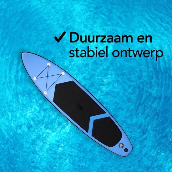 Brixy SUP Board - Opblaasbaar Paddle Board - Complete Set - 305 cm - Max. 150 kg - Blauw