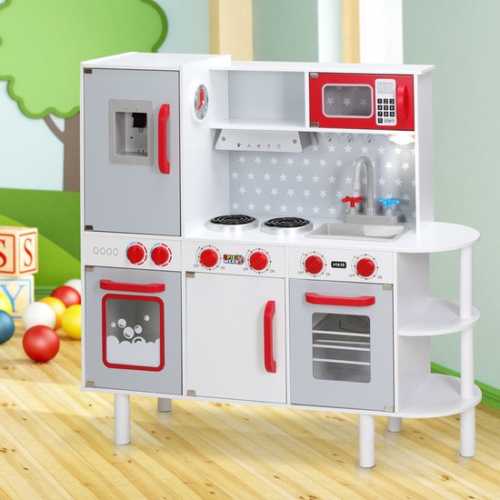 Spielwerk Houten Speelkeuken Junior Chef - Interactief Realistisch - 38 delig