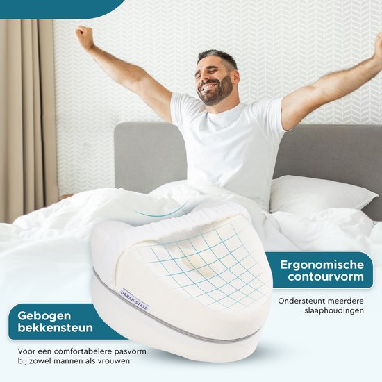 Urban State Orthopedisch Kniekussen - Ergonomisch Beenkussen - Houding Correctie - Zijslaapkussen