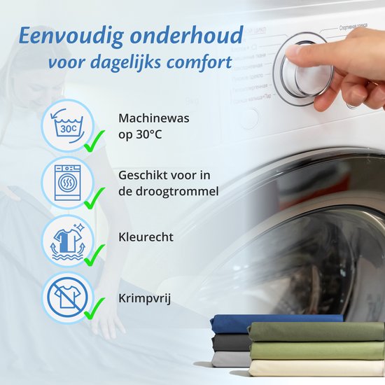 Hoes voor de verzwaringsdeken van EL Life 200 x 200 CM - 11 KG & 13 KG - Overtrek Hoes van 100% biologisch katoen - Olijf Groen
