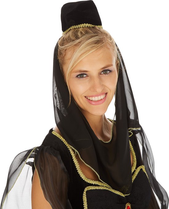 Dressforfun vrouwenkostuum buikdanseres 1001 nacht M - verkleedkleding kostuum halloween verkleden feestkleding carnavalskleding carnaval feestkledij partykleding - 301001