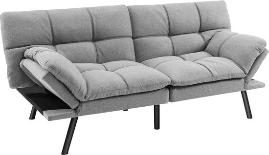 Coast Transformeerbare Slaapbank - Grijs - Linen - 87 x 178 x 82 cm - 273 kg Draagkracht