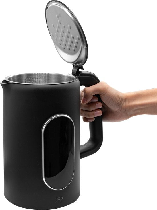JAP Appliances Aquanova - Waterkoker (1.7 liter) met temperatuurregeling - Warmhoudfunctie - 40°C voor babyvoeding - Zwart