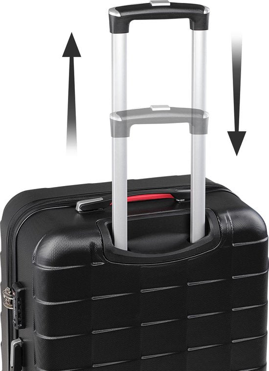 Monzana Exopack hardcase koffer zwart 67x44x28cm