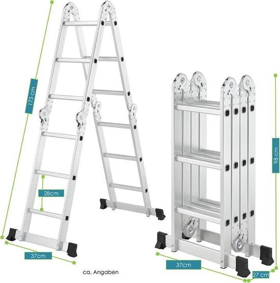 Multifunctionele vouwladder 4 in 1 - 3.6M