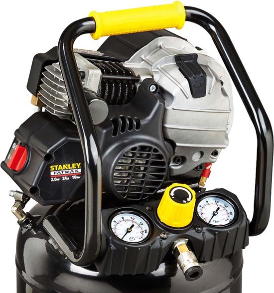 Stanley Fatmax Professionele compressor, oliegesmeerde luchtcompressor, verticaal, 2 pk, 10 bar, tankinhoud 50 L