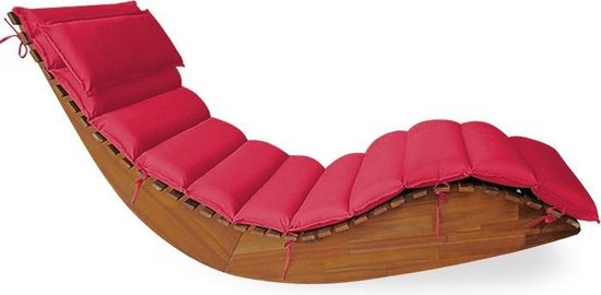 Detex Ligbedkussen - Met Afneembare Kussen - Rood - 177x58x7cm