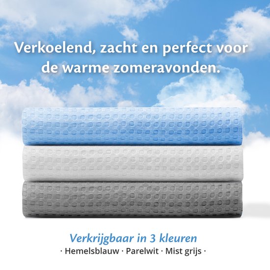 EL-Life Koeldeken 200x200 cm - 100% Bio-Tencel - Zelfkoelende deken - Cooling blanket - Zomerdekbed - Zomerdeken - Hemelsblauw