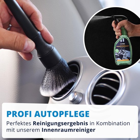 LICARGO Detailing Brush Car - ultrazacht voor een zachte reiniging van binnen en van buiten - 2 stuks borstels autoverzorging - zachte autodetailingborstel - bovenste autoborstel reinigingsborstelset