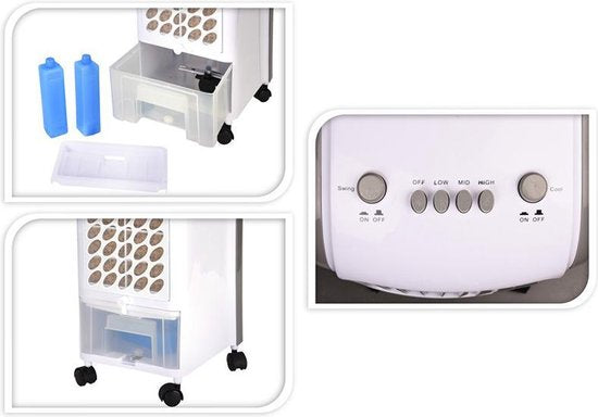 Excellent Electrics Aircooler - Luchtkoeler - 3.5L- 80 Watt - Fluisterstil geluid - 3 standen - Met koelelementen