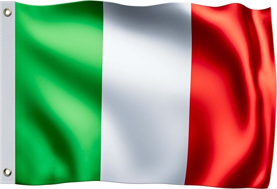 Monzana Vlag Italië - Metalen Ringen - 150x90cm - Polyester