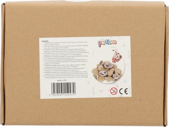 Partizzle 25x Ruwe Bergkristral Geodes - Zelf Open Maken - Kristallen / Edelstenen Mineralen Maken - Uitdeelcadeautjes Voor kinderen - Grabbelton Traktatie Cadeautjes - Medium 2/4 cm