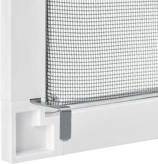 Juskys Vliegenhor / Raamhor / Hor - 120 x 140 cm - Wit - Incl. Bevestigingsmateriaal