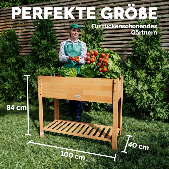 CASARIA Moestuinbak - 2 Etages 100x40x84cm - Acaciahout Bruin