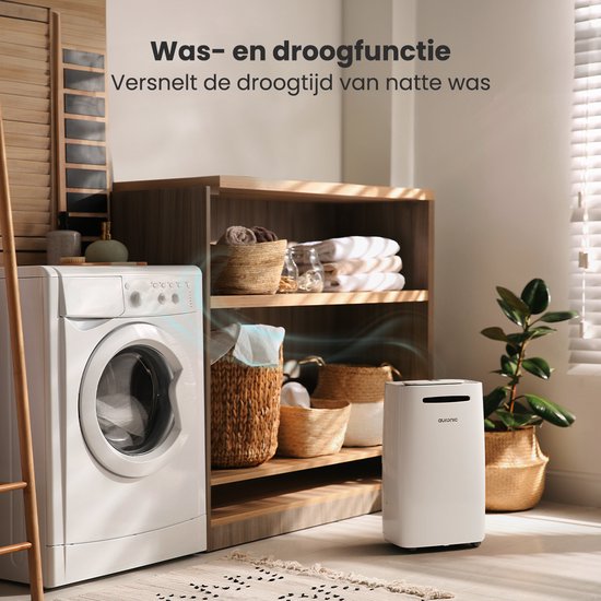 Auronic Luchtontvochtiger - Compact Plus Series - 20L - Slaapkamer, Badkamer, Woonkamer en Kantoor - Vochtvreter voor in Huis - Wit