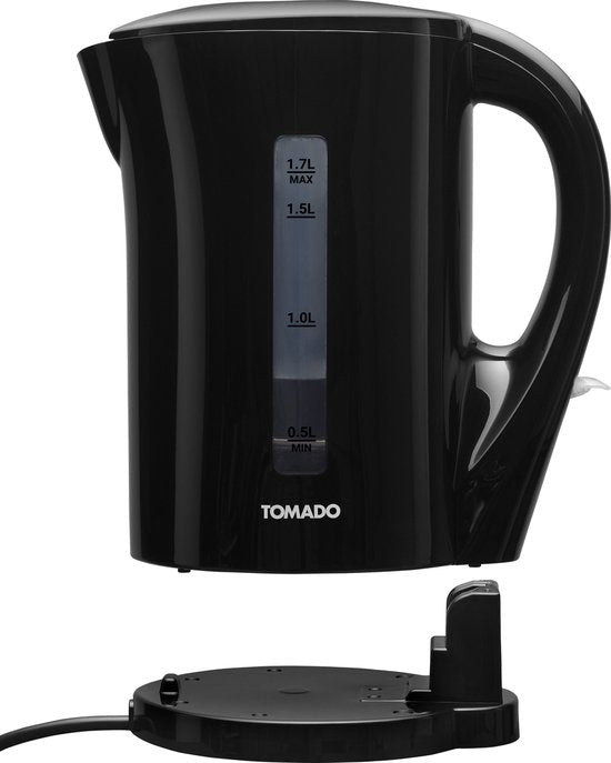 Tomado TWK1700B Waterkoker - 1.7L - Kunststof - 2200W - 14x22x23 cm - Zwart
