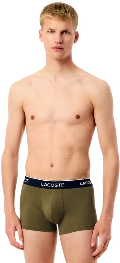 Lacoste Trunkshort Heren - 3 Stuks - Olive/Delphinium - Maat XL