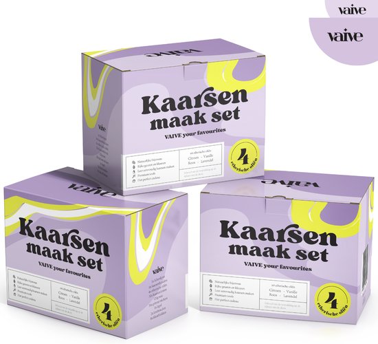 VAIVE DIY Kaarsen Maken Set - Kaarsenhouder - Geurkaars - Kaars - Voor Volwassenen & Kinderen