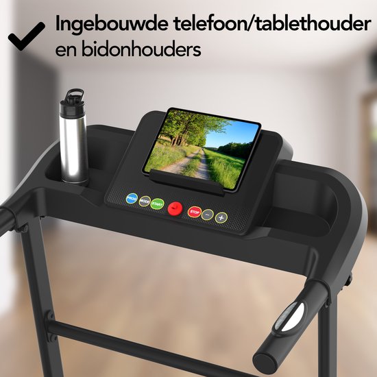 Brixy Loopband – Inklapbaar – Wandelband – 12 Programma’s – Tablethouder – Hellingsfunctie – Treadmill – 1–12 km/u