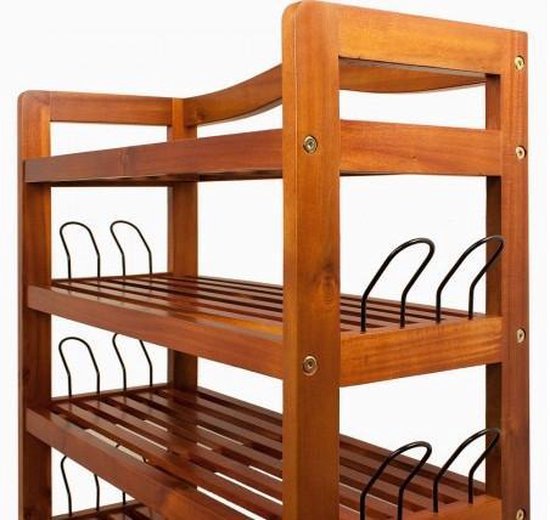 Casaria Schoenenrek 95x26x82cm – 200 kg laadvermogen – Donkerbruin