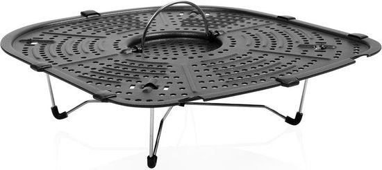 Princess Steam Aerofryer - Uitneembare Bak - Digitale Timer - 6.5L - 1700W - Zwart/Zilver