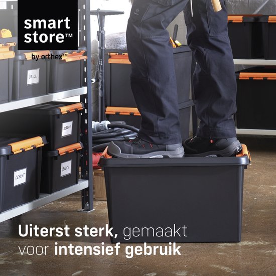 SmartStore™ Pro 31 Opbergdoos 32L zwart - Stapelbaar en nestbaar - Food Approved - Opbergbox