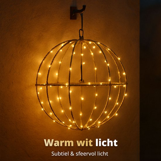 FlinQ Lichtbol Kerstverlichting Buiten Ø40 CM - LED Kerst bollen voor Tuin - Lichtbol - Tuin Kerstlampjes - Kerstfiguren