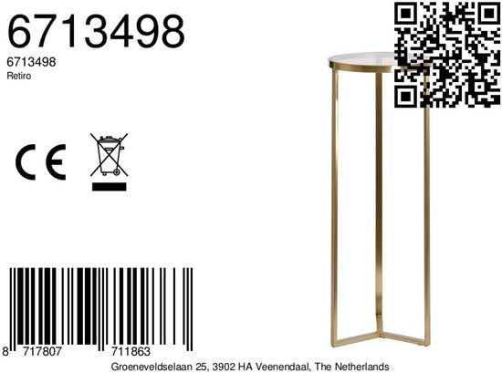 Light & Living - Zuil RETIRO - Ø40x101cm - Goud
