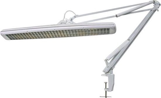Velleman Bureaulamp met klem, zwenkarm, aan/uit-schakelaar, 60 cm breed, 3x 14 W, 6500 K, wit