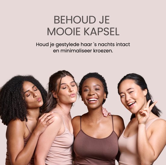 Beyeza Luxe Bonnet XL - Satijnen Slaapmuts - Haarverzorging - Haarnetjes - Elastisch - Satijn - 2 Stuks