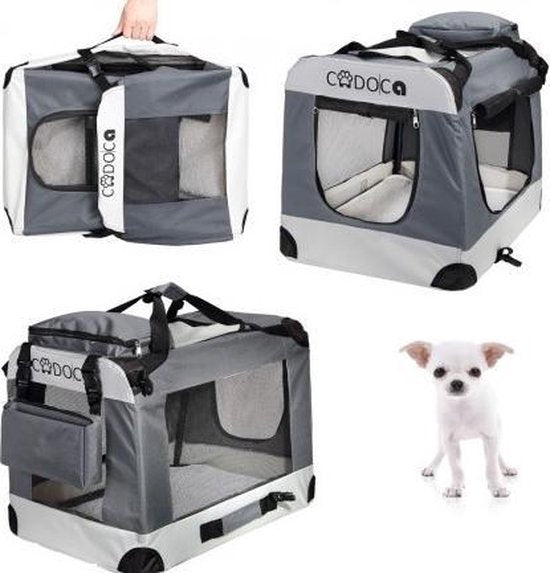 Cadoca Honden & Katten Reisbench S - 51x35x36cm - Grijs