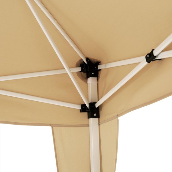 Deuba Partytent - Paviljoen - EasyUp - Opvouwbaar - Waterdicht - Met Draagtas - 600 x 300 x 200 cm - Crème