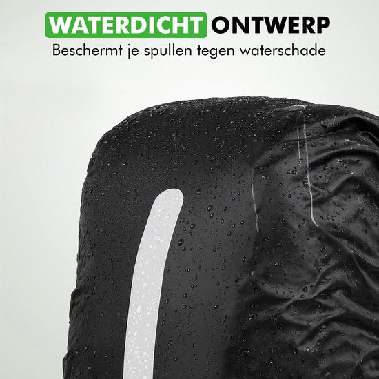 Travelhawk Regenhoes Rugzak - Waterdicht - Backpack Hoes - Reflecterend - 10-20L - Zwart
